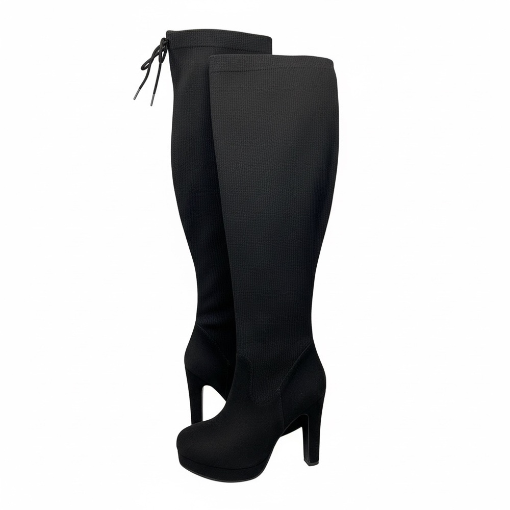 Torrid Black Over Knee Knit Suede Women's Platform Boots